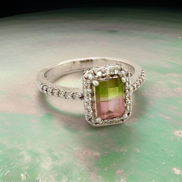 Multicolor Tourmaline Diamond Ring 14k Gold 1.15 TCW Certified $4,450 211930 - Picture 4 of 10